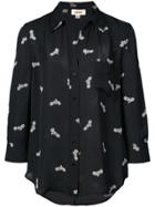 L'agence Motorbike Print Shirt - Black