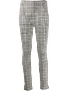 Patrizia Pepe Skinny Fit Checked Trousers - Black