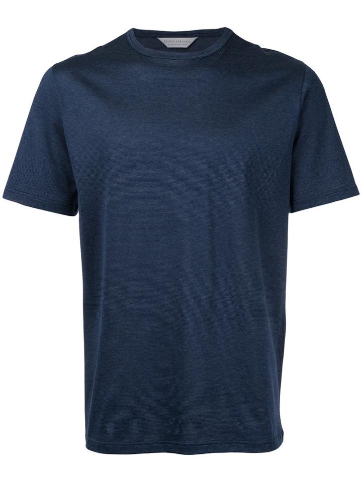 Gieves & Hawkes - Short Sleeve T-shirt - Men - Cotton - M, Blue, Cotton
