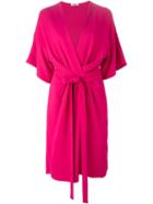 Issa Midi Wrap Dress, Women's, Size: 10, Pink/purple, Viscose/spandex/elastane