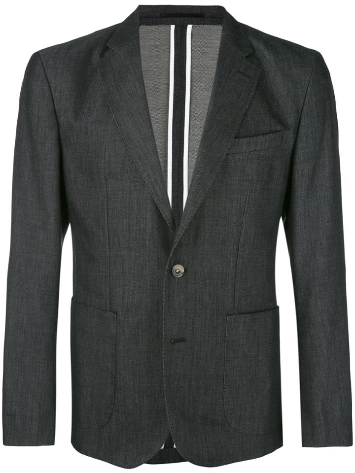 Hardy Amies Piquet Blazer - Black