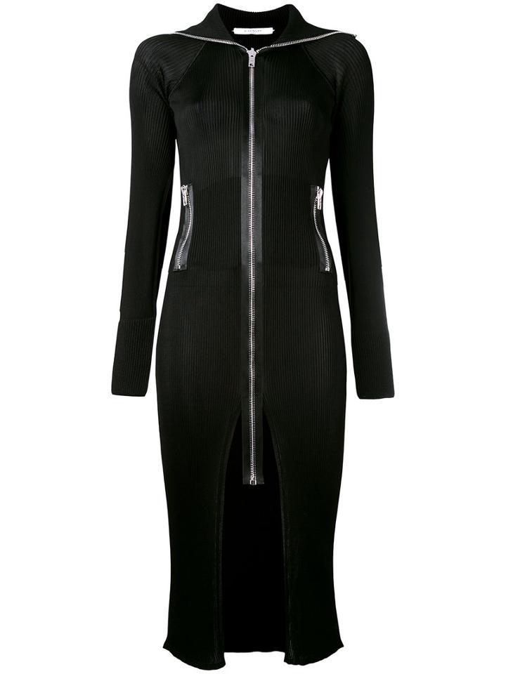 Givenchy - Zipped Midi Dress - Women - Viscose - S, Black, Viscose