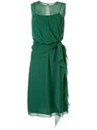Max Mara Semi Sheer Layered Dress - Green