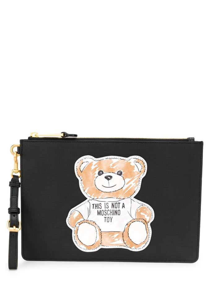 Moschino Bear Clutch Bag - Black