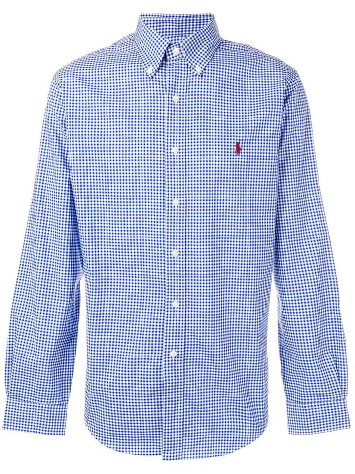 Polo Ralph Lauren Slim-fit Gingham Poplin Shirt - Blue
