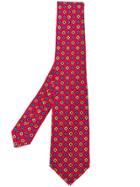 Kiton All-over Print Tie - Red