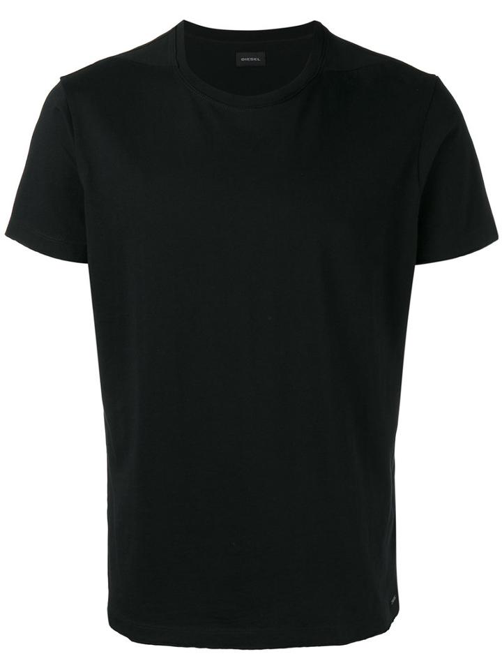 Diesel Plain T-shirt, Men's, Size: Xl, Black, Cotton
