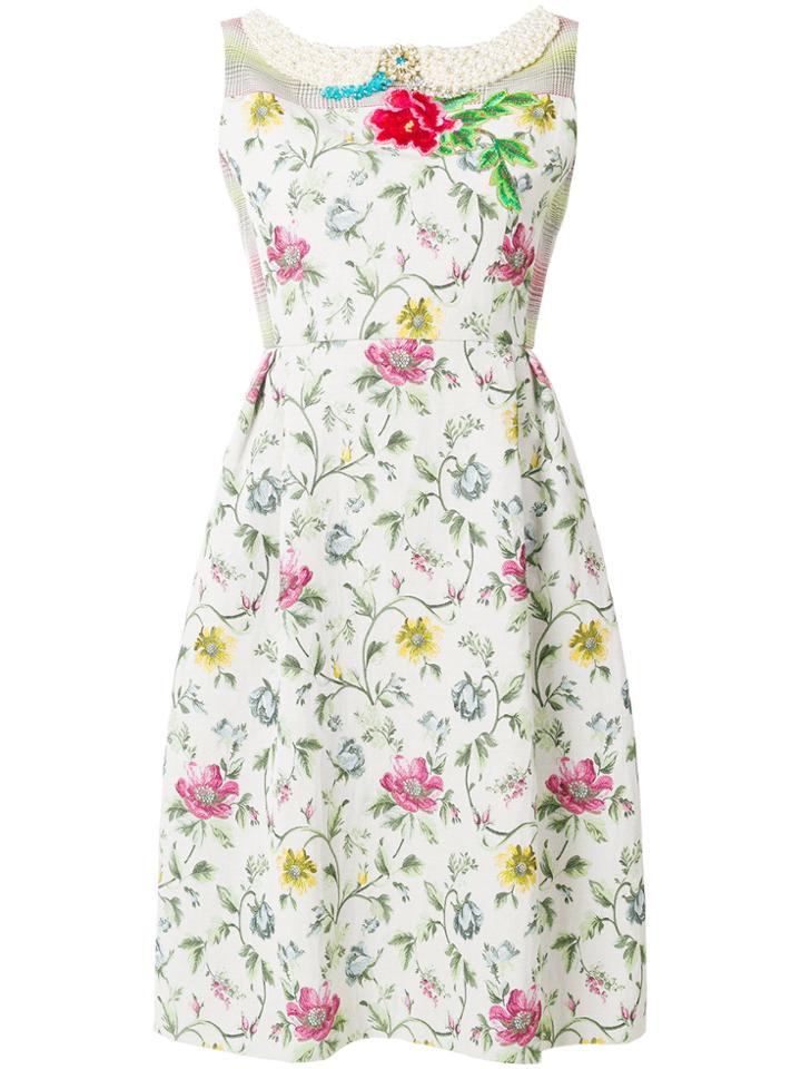Antonio Marras Floral-print Dress - Nude & Neutrals