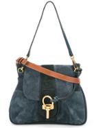 Chloé 'lexa' Tote, Women's, Blue, Lamb Skin/cotton