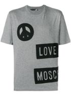 Love Moschino Logo Patch T-shirt - Grey