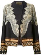 Etro Floral Paisley Print Jacket, Women's, Size: 44, Black, Silk/polyamide