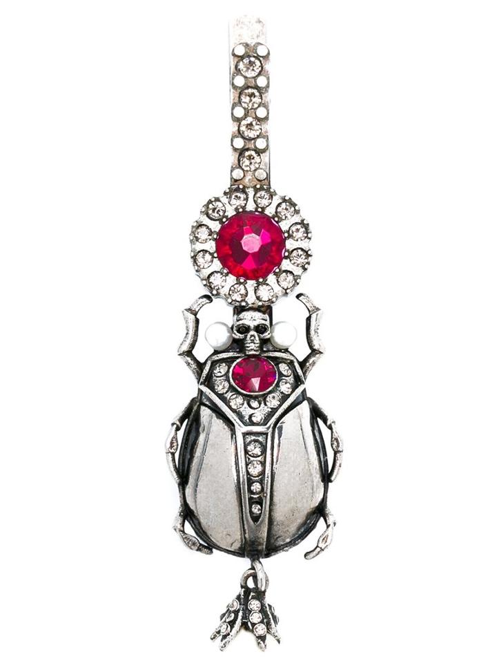 Alexander Mcqueen Bejewelled Beetle Hair Clip