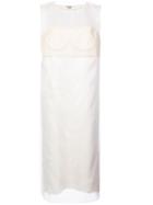 Maison Margiela Embellished Shift Midi Dress - White