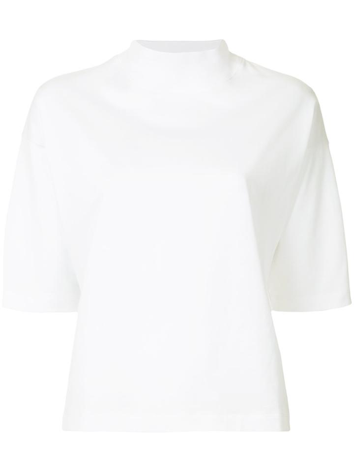H Beauty & Youth High Neck Boxy T-shirt - White