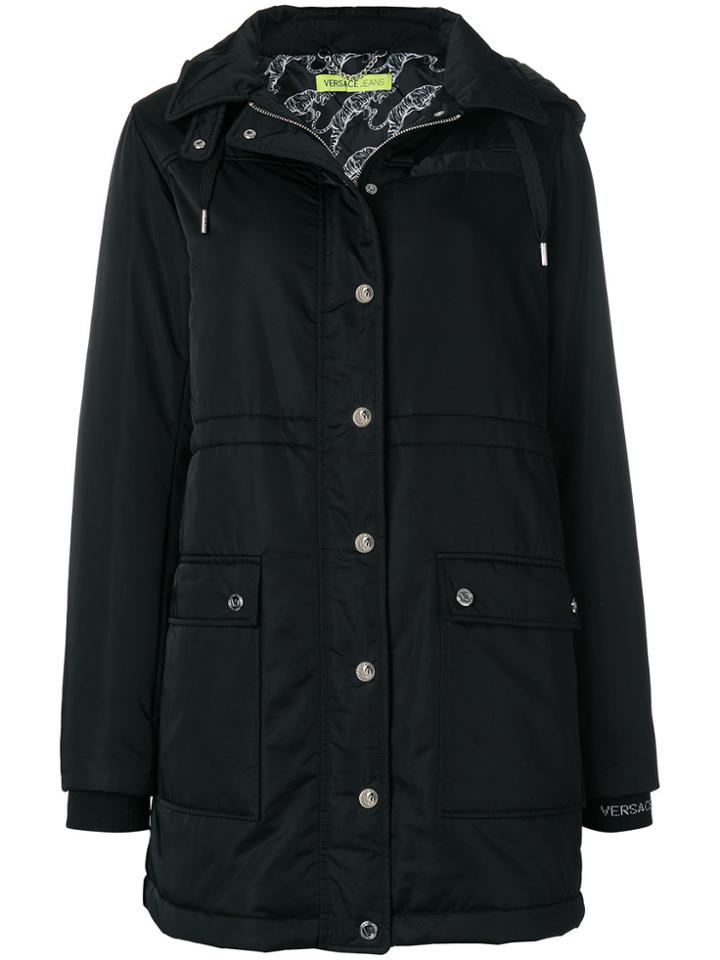 Versace Jeans Classic Hooded Parka - Black