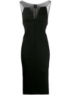 Rick Owens Mesh-panelled Dress - Black