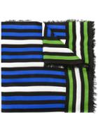 Faliero Sarti Frayed Striped Scarf, Women's, Silk/modal