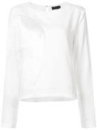 Maki Oh - Fringed Blouse - Women - Cotton/polyester/luroyl Lysine Phenoxyethanol - S, White, Cotton/polyester/luroyl Lysine Phenoxyethanol