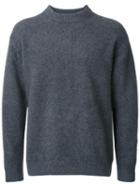 H Beauty & Youth. Crew Neck Knit Jumper, Men's, Size: Small, Grey, Acrylic/wool