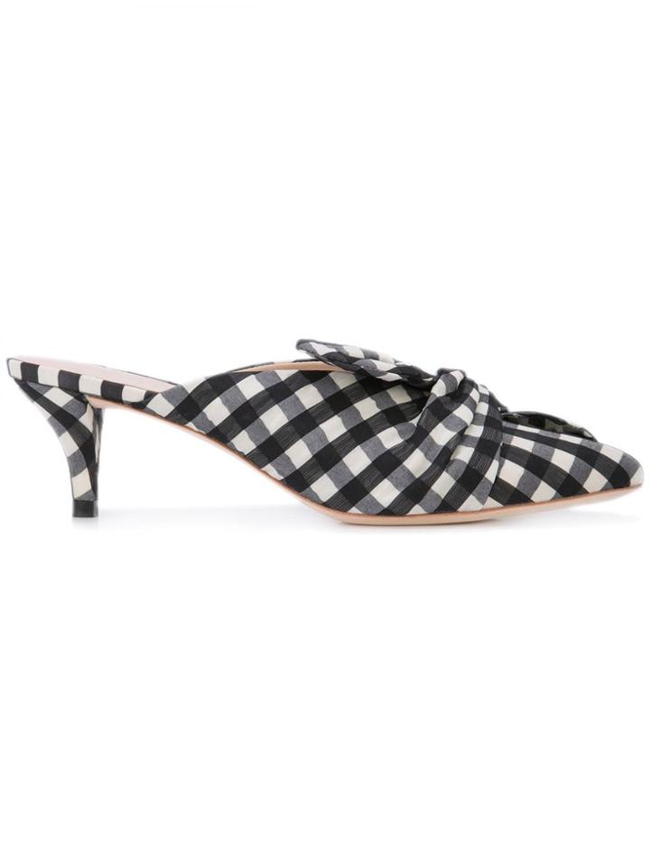 Loeffler Randall Jade Check Mules - Black