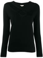 Emilio Pucci Crossover Front Detail Jumper - Black