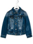 Denim Jacket - Kids - Cotton - 14 Yrs, Blue, Msgm Kids