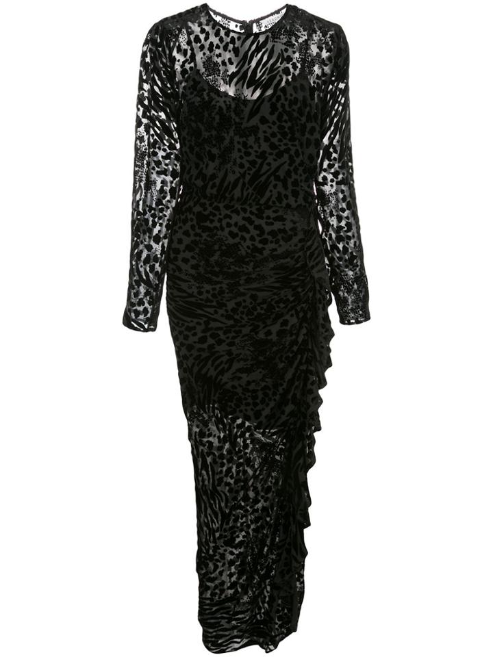 Veronica Beard Animal Pattern Fitted Dress - Black