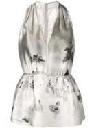 Prada Pre-owned 2000's Beach Print Top - Grey