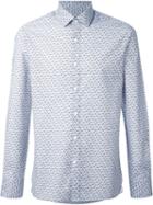 Lanvin Printed Shirt, Men's, Size: 42, Grey, Cotton
