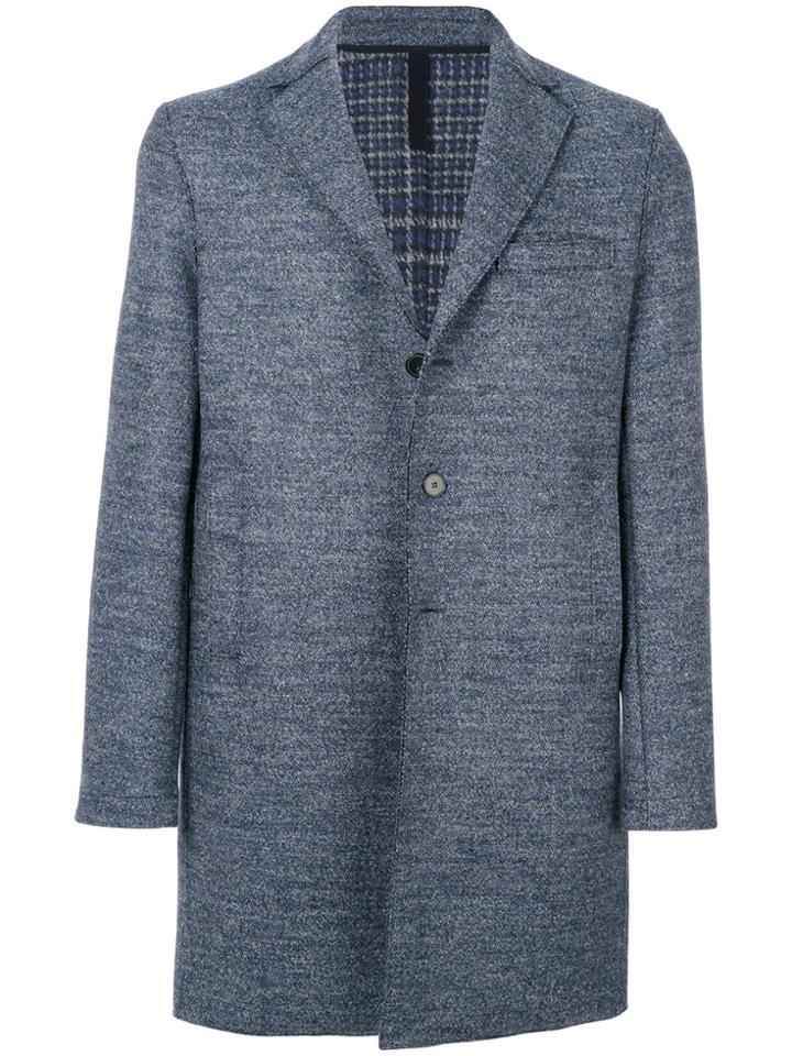Harris Wharf London Fitted Tailored Coat - Blue
