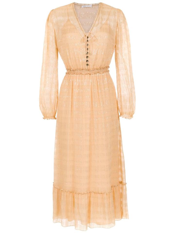 Nk Silk Midi Dress - Orange