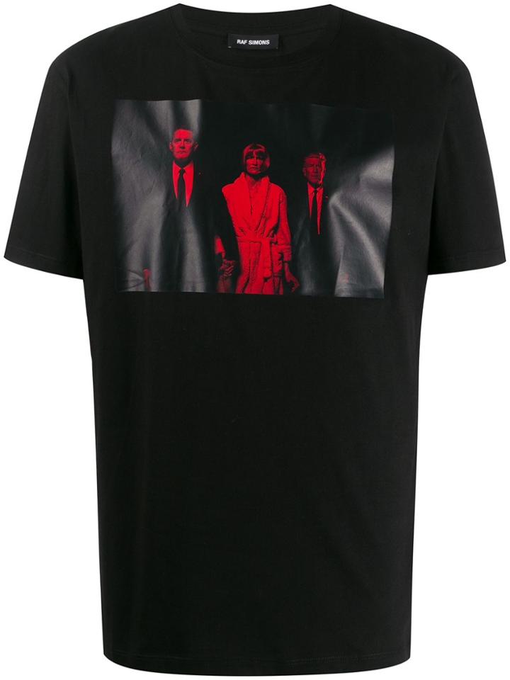 Raf Simons Photo Print Relaxed Fit T-shirt - Black