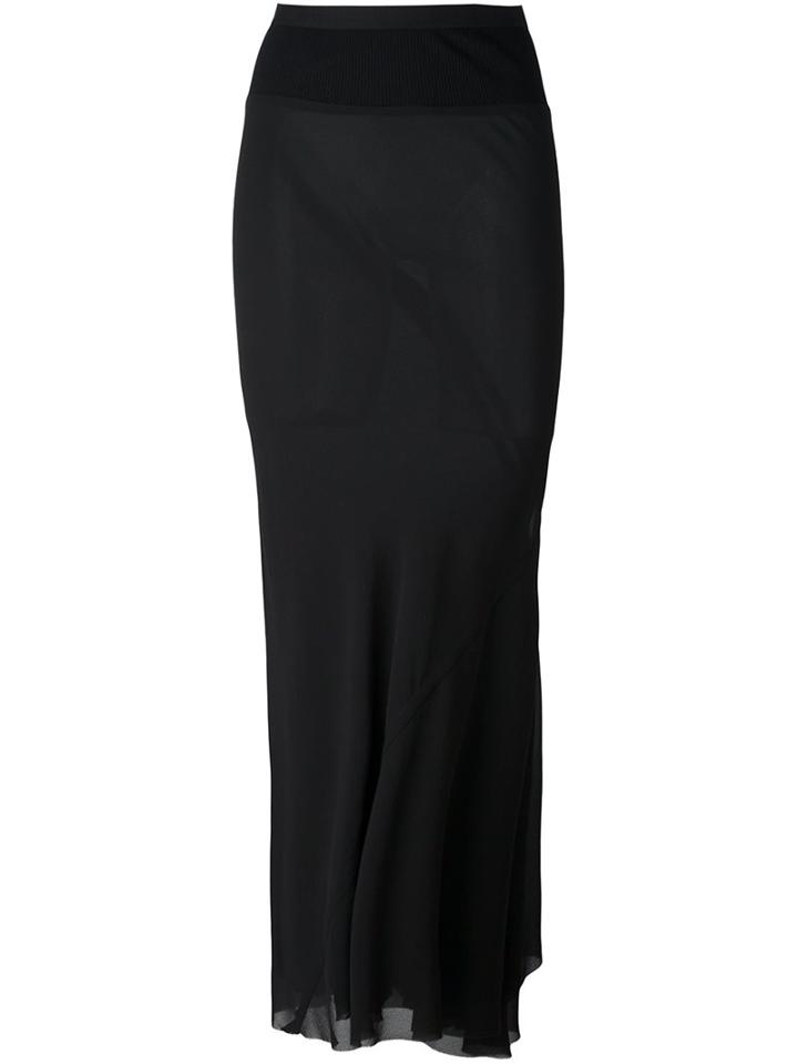 Rick Owens Pleated Panel Maxi Skirt