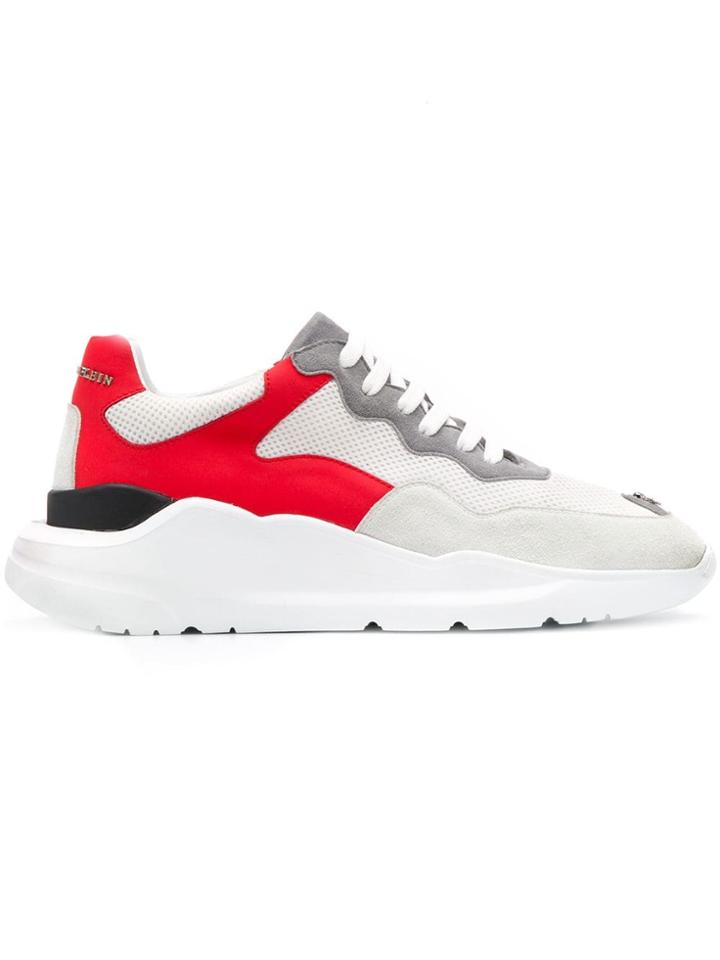 Philipp Plein Contrast Panels Sneakers - White