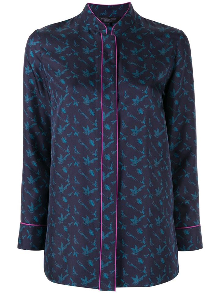 Shanghai Tang Bird Print Shirt - Blue