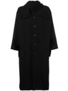 Nocturne #22 Short Wide Sleeve Coat, Women's, Size: Small, Black, Cotton/linen/flax/cupro/wool
