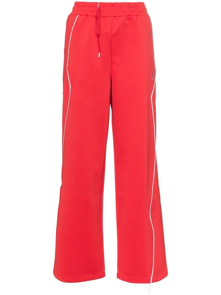 Ader Error Contrast Piping Track Pants - Red