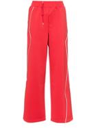 Ader Error Contrast Piping Track Pants - Red