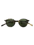 Hakusan Tortoiseshell Round Sunglasses - Green