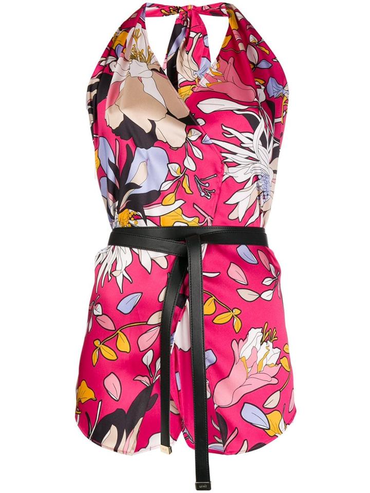 Liu Jo Floral Print Top - Pink