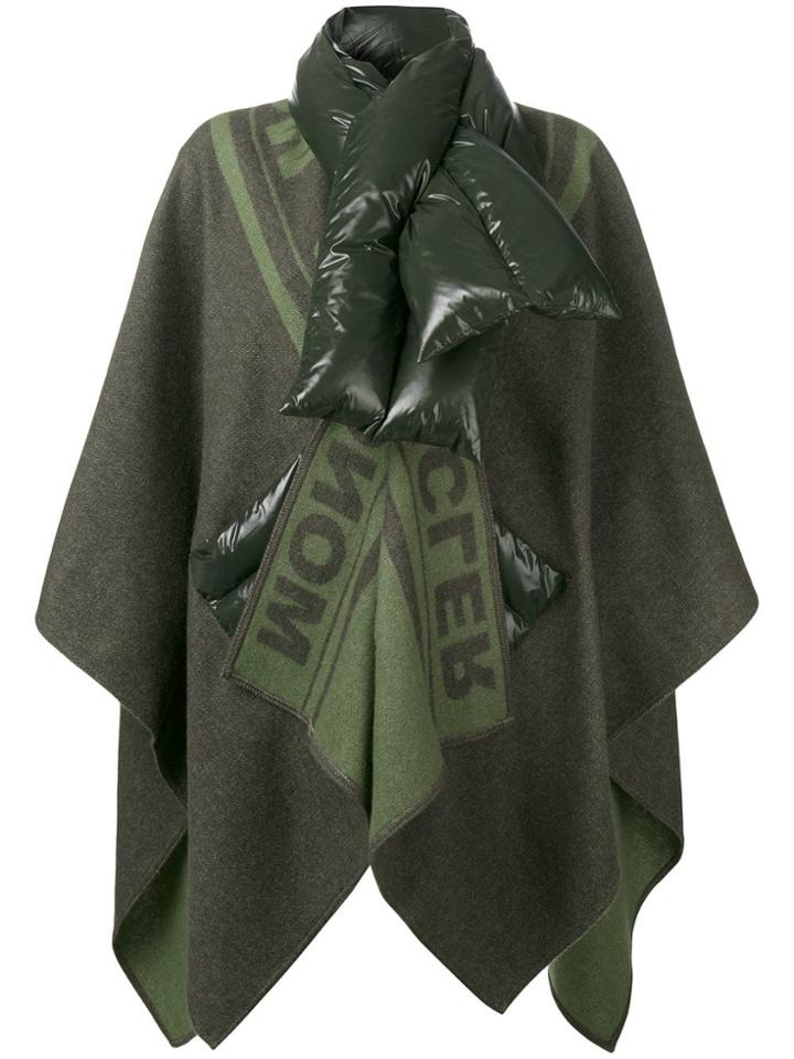 Moncler Padded Scarf Poncho - Green