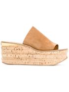 Chloé Camille Wedge Mules - Brown
