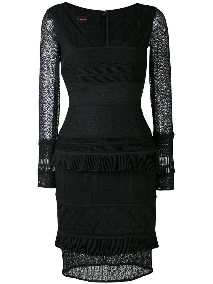 Layered Lace Dress - Women - Polyamide/polyester/spandex/elastane - 44, Black, Polyamide/polyester/spandex/elastane, Talbot Runhof