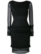 Layered Lace Dress - Women - Polyamide/polyester/spandex/elastane - 44, Black, Polyamide/polyester/spandex/elastane, Talbot Runhof