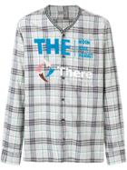 Lanvin Printed Checked Shirt - Grey