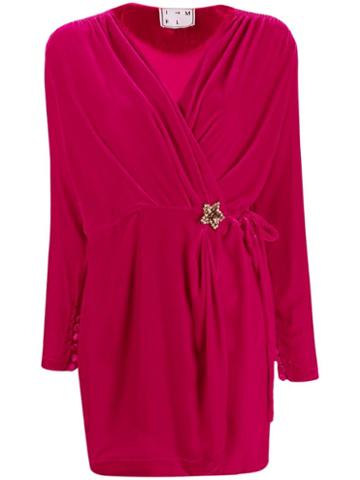 In The Mood For Love Mary Jane Wrap Dress - Pink