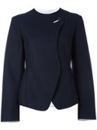 Cédric Charlier Side-fastening Jacket, Women's, Size: 44, Blue, Virgin Wool/polyamide/cashmere/other Fibers