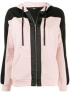 Liu Jo Ribbed Colour Block Hoodie - Pink