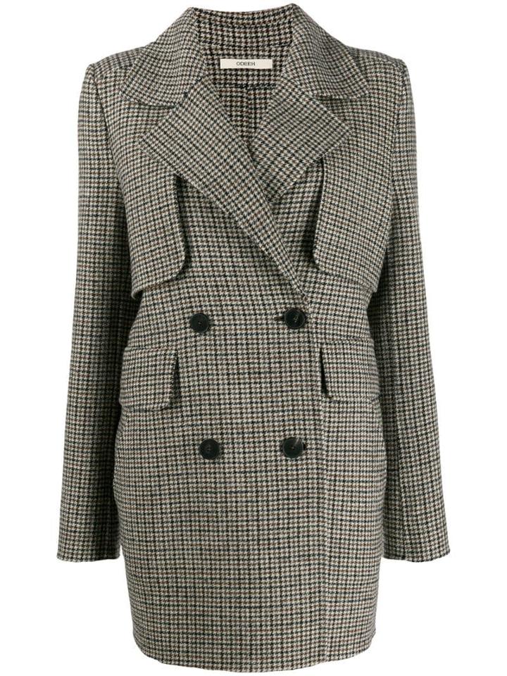 Odeeh Double Breasted Jacket - Green