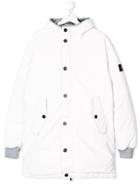 Stone Island Junior Camouflage Print Coat - White